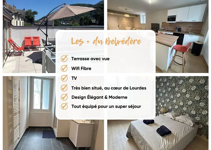 Le Belvedere - 9 Min Sanctuaires - 3 - 2 Salles De Bain - Terrasse & Vue Panoramique Apartmán *