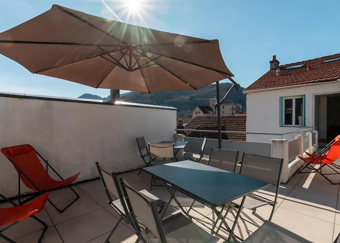 公寓 Le Belvedere - 9 Min Sanctuaires - 3 - 2 Salles De Bain - Terrasse & Vue Panoramique 卢德